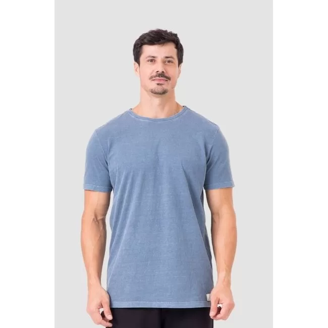 Camiseta Masculina Estonada Tradicional Azul