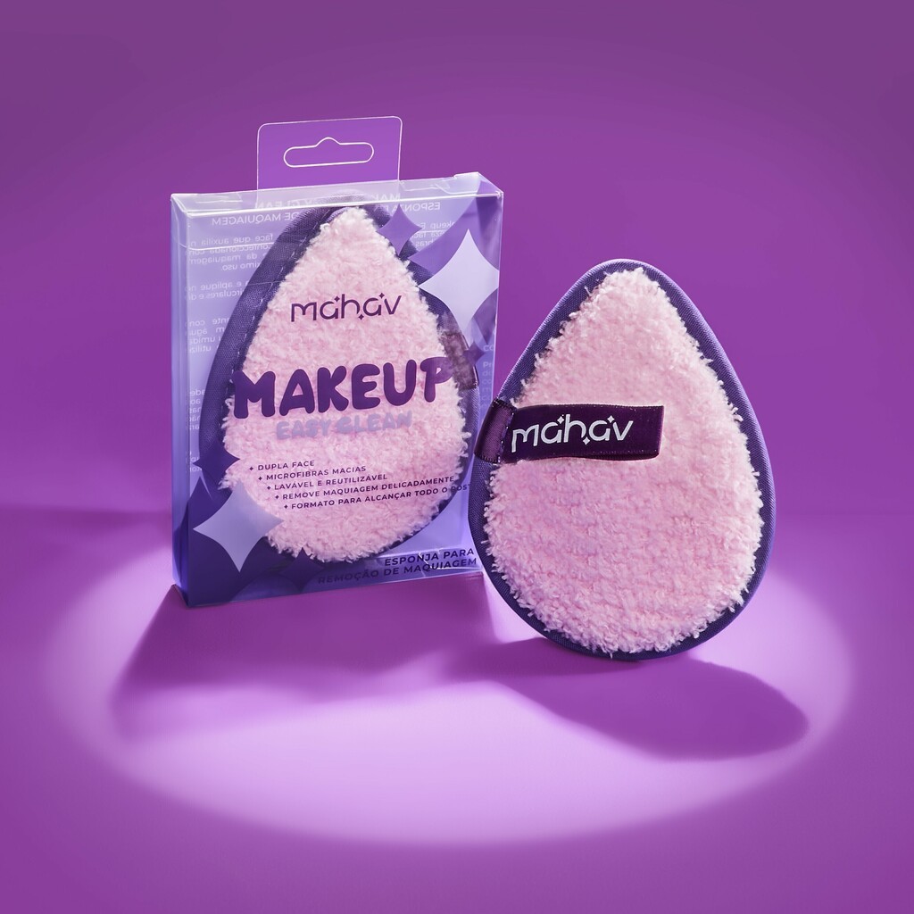 Esponja Para Remoção de Maquiagem Dupla Face Makeup Easy Clean – mousse cream limpeja facial  Mahav