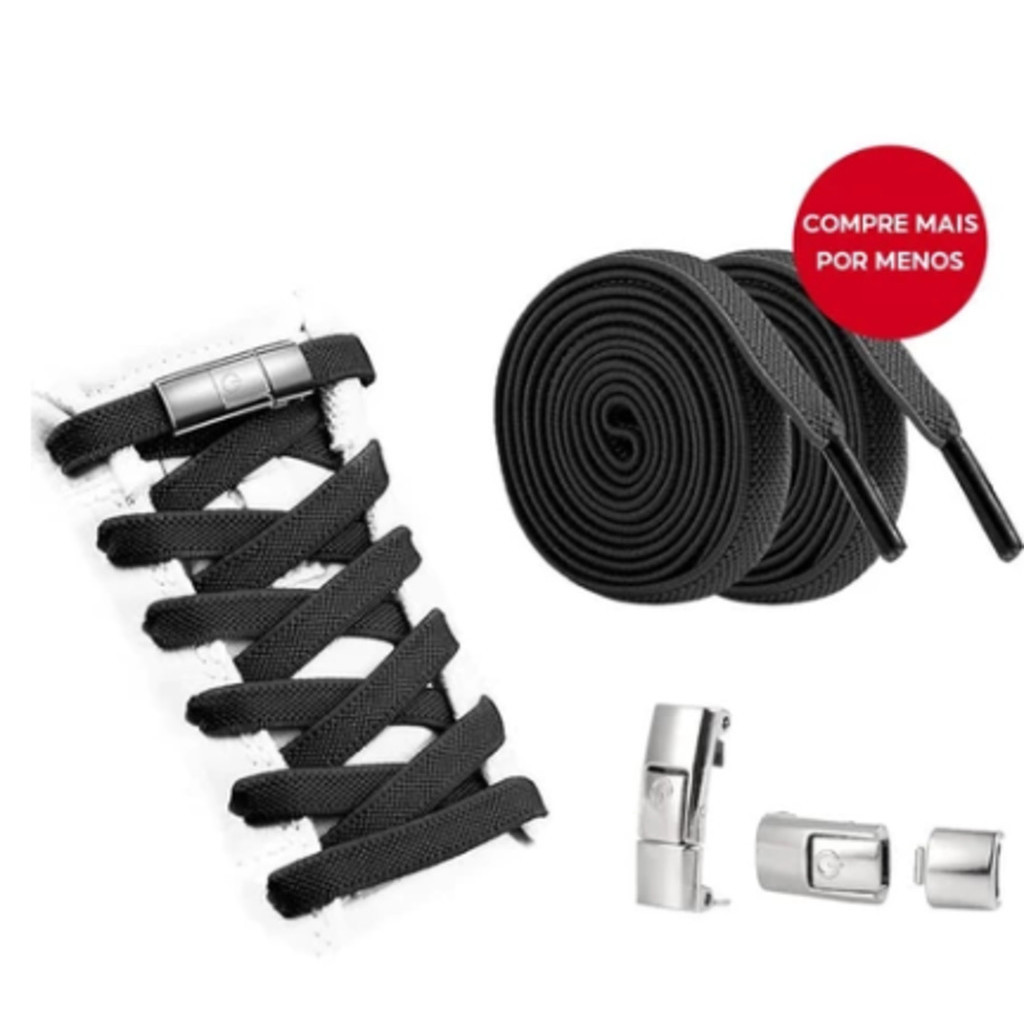 Cadarços Sem Laços , 1 Par De Elásticos Com Cápsulas De Metal , Amarrar Para Corredores , Crianças E