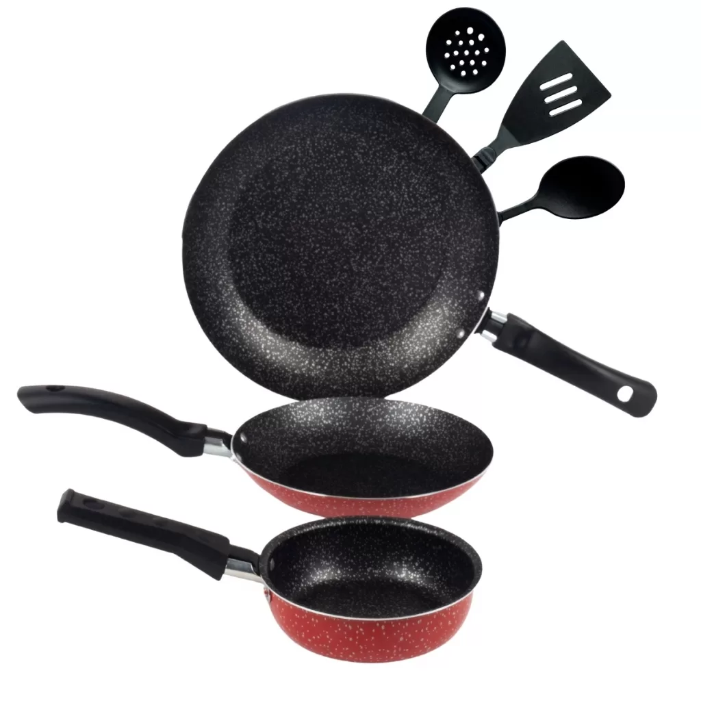 Jogo Frigideira Francesa 3 Peças E 3 Espatula Nacional