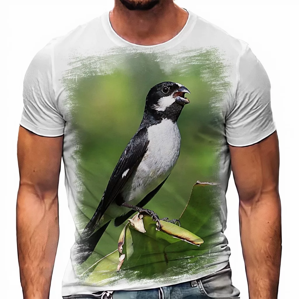 Camiseta Pássaro Bigodinho Bird A