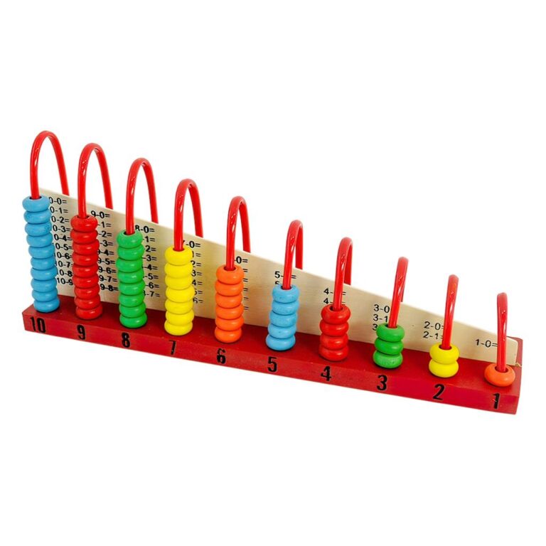 Abaco Com 10 Hastes Brinquedo De Matematica Educat