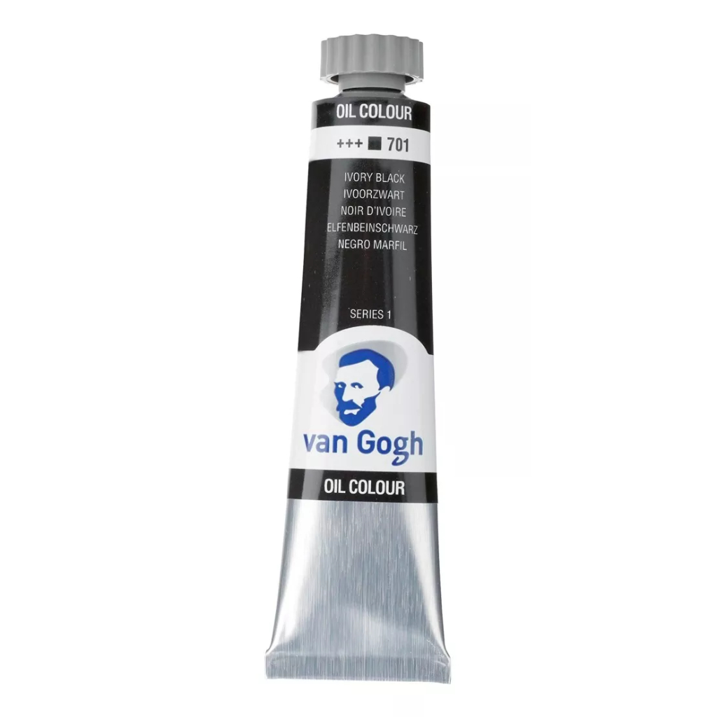 Tinta Óleo Van Gogh Talens 20ml Cor Ivory Black 701