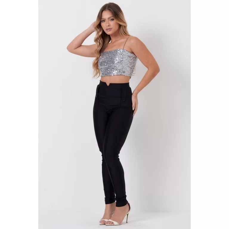 Calça Feminina Up Glam Skinny Cós Alto Planet Gi