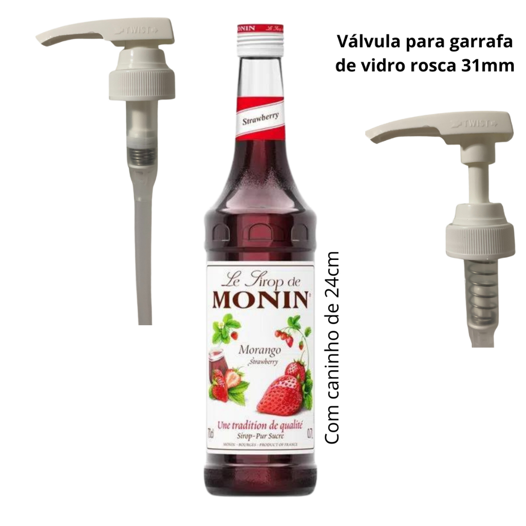 Kit 2 Valvulas Pump bomba dosadora de 5ml Vidro de xarope Soda Italiana de garrafa de vidro Monin