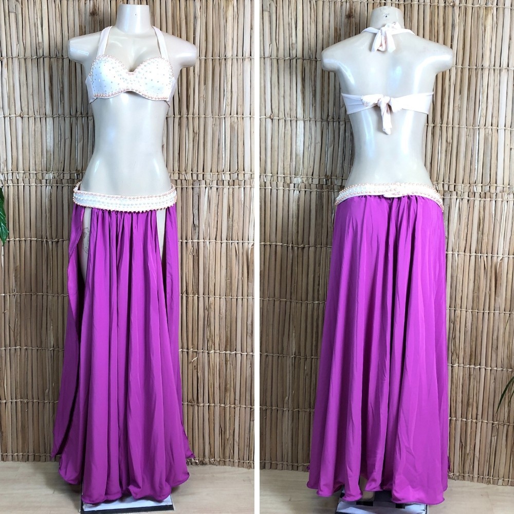 [Liquidação] Dança do Ventre Traje Bordado Completo Pronta Entrega (P) – TPCL-671