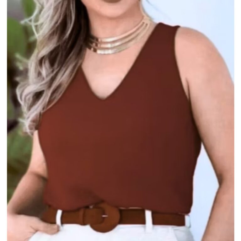 Blusa Regata Feminina Alça Larga Grossa Duna Rega