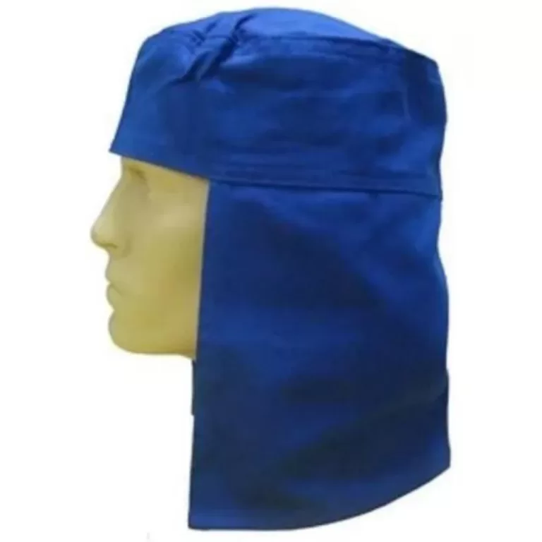 Touca Soldador Arabe Legionario Azul Brim Capuz Pr