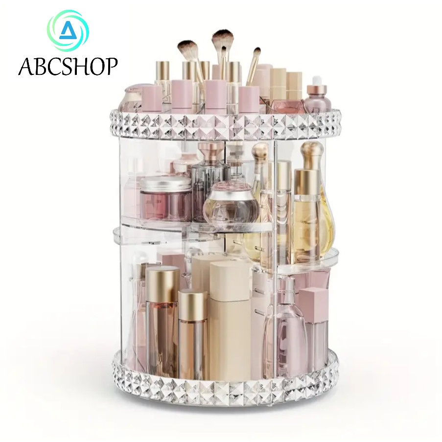 Organizador De Cosmético Maquiagem Acrílico Giratório 360.