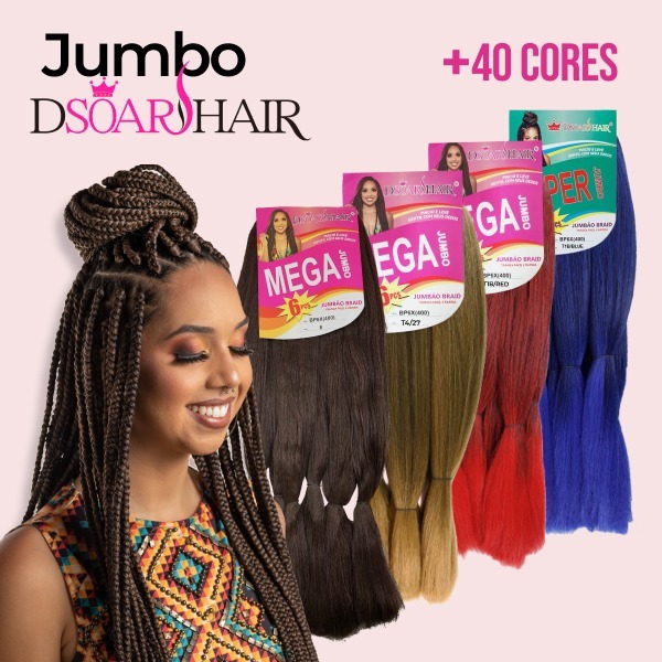 Cabelo Super Jumbo para Trança Box Braids Direto 