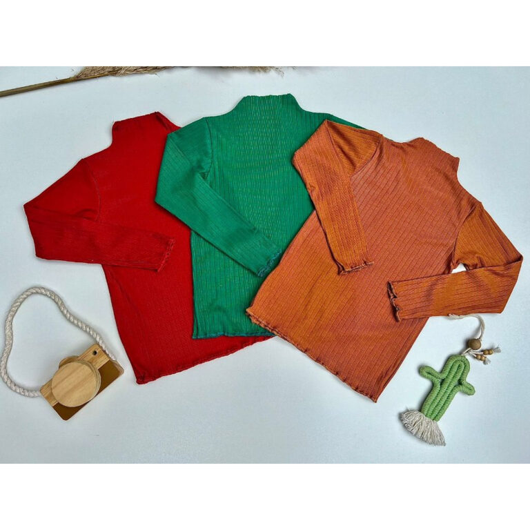 BLUSA GOLA ALTA SEGUNDA PELE BEBE MENINA E MENINO 