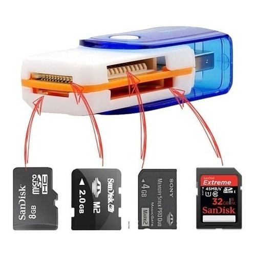Leitor Usb Adaptador De Cartão De Memória Micro 
