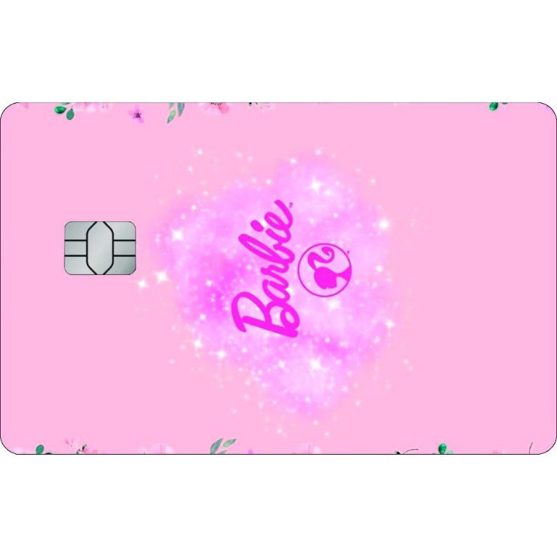 adesivo de cartão crédito débito Barbie glitter brilho purpurina princesa Patty patricinha