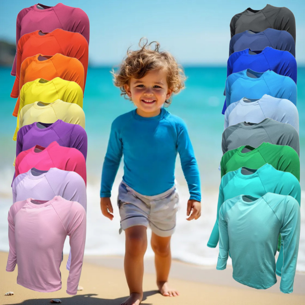 Camisa Proteção Uv50  Infantil 01 ao 08 anos Moda Praia