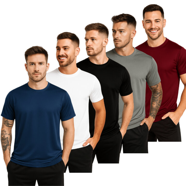 Kit 5 Camisetas Poliéster DryFit Masculina Lisa A