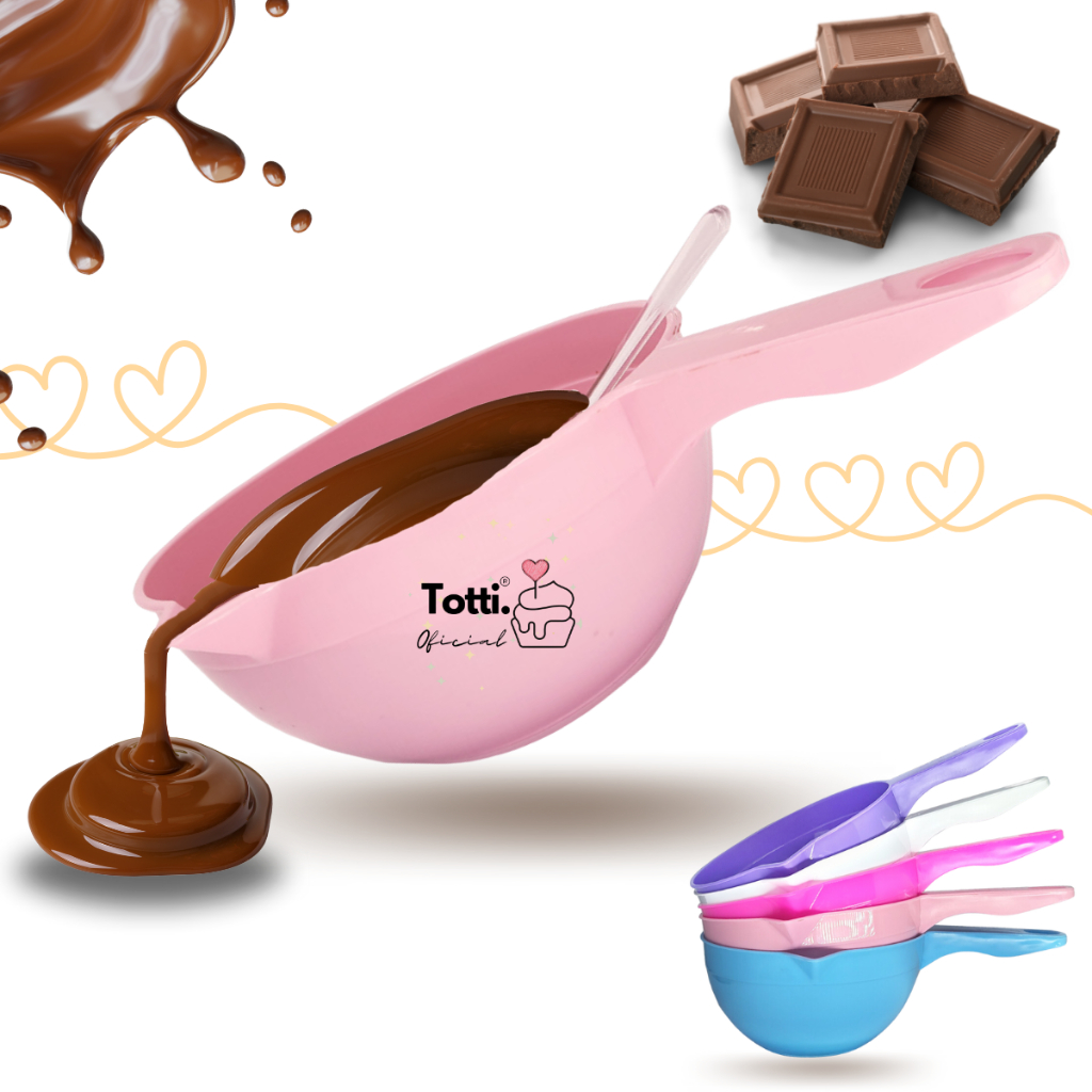 Kit 1 a 5 Panelinhas Multiuso Confeitaria 850ml Derretedeira de Chocolate