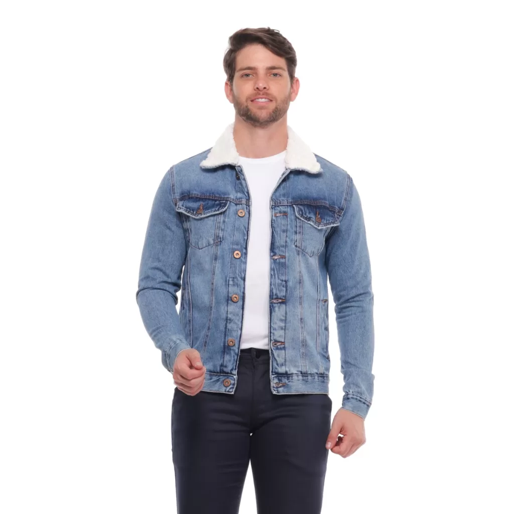 Jaqueta Masculina Forrada Jeans