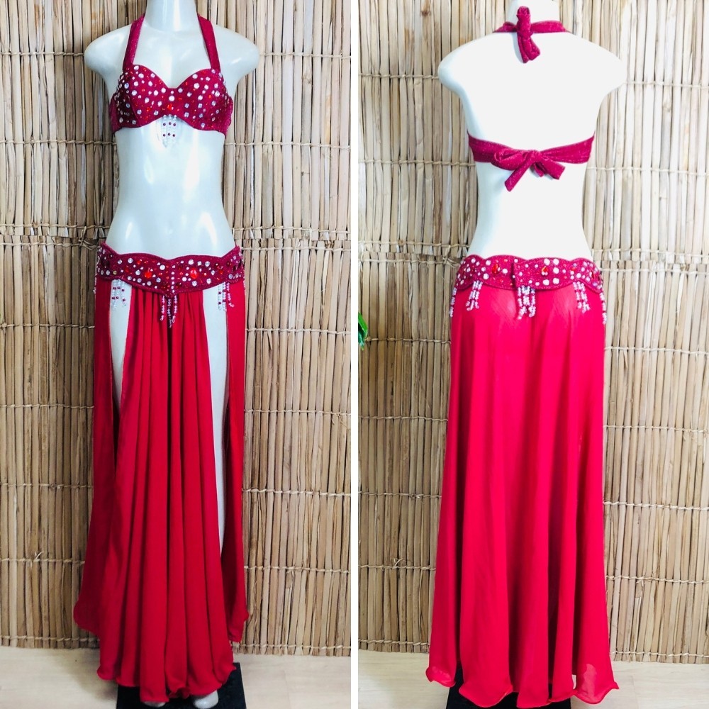 [Liquidação] Dança do Ventre Traje Bordado Completo – Pronta Entrega – TPCL-791