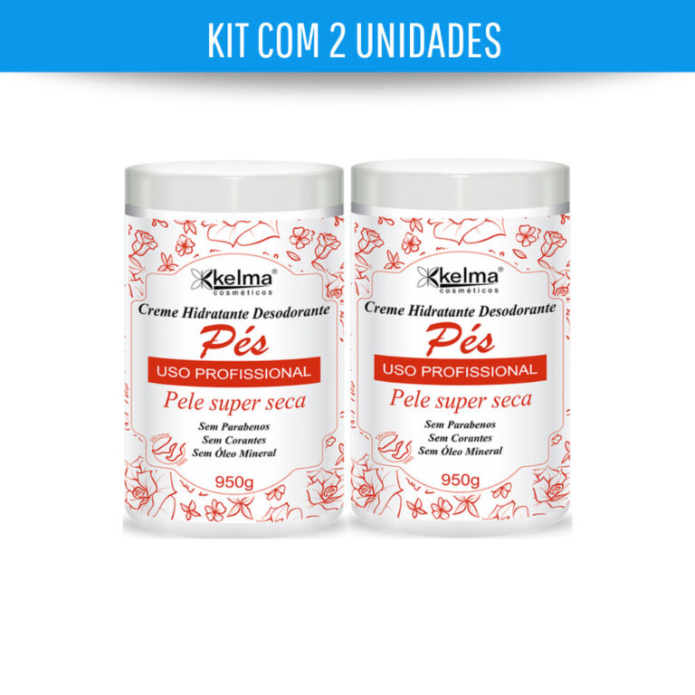 KIT COM 2 KELMA CREME HIDRATANTE DESODORANTE PÉS 