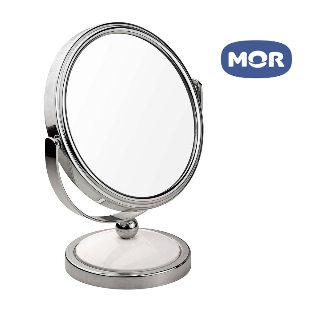 Espelho de Aumento Dupla Face de Mesa Pedestal Classic MOR