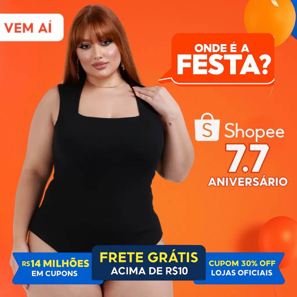 Body Feminino Plus Size Regata Gola Quadrada Modelador Acinturado M ao G3