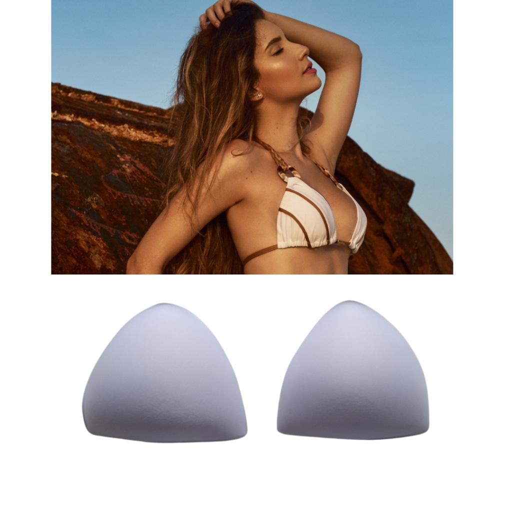 Kit 10 Pares de Bojo Triângulo Para Confecções de Roupas Top Biquíni e Blusinhas Confort Espuma Conf