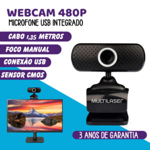 Videochamadas Nítidas e Fáceis com a Webcam Multilaser WC051