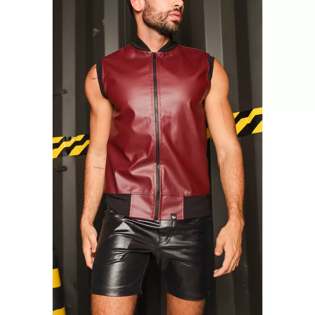 Colete Masculino JotaVê Em Couro Ecológico