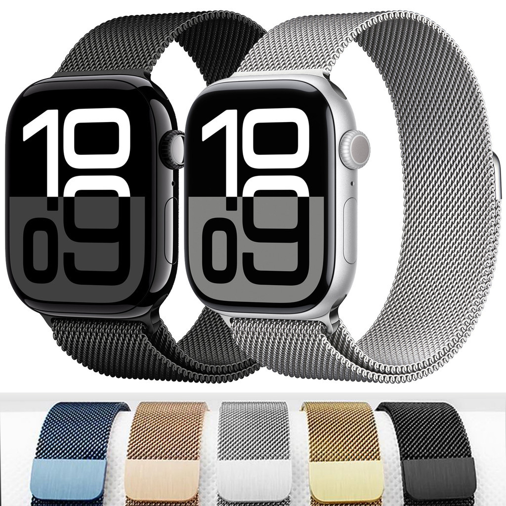 Pulseira de aço milanesa Para Apple Watch Ultra 10 9 8 7 SE 6 5 4 3 2 1 de 46mm 42mm 38mm 40mm 41mm