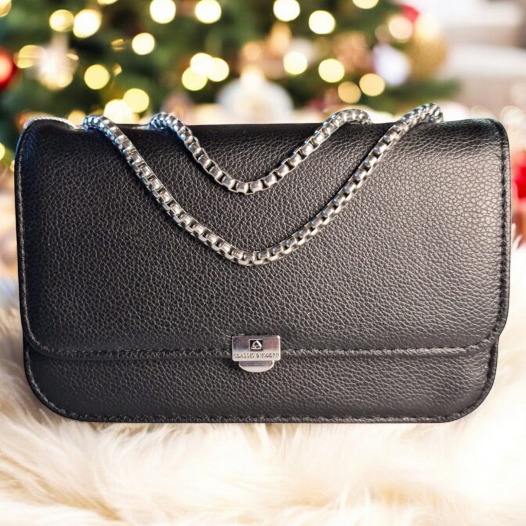 Bolsa Feminina Bag com Corrente Porta Celular Carteira Alça Tiracolo