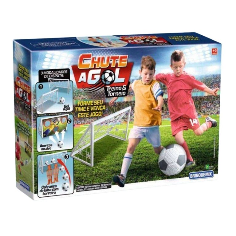 Gol a Gol Brinquedo Infantil Brinquemix kit 2 Trav