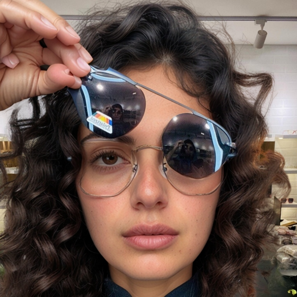 Armação de Óculos Hexagonal Clip On 2 em 1 Fixação Magnética Promoção Várias