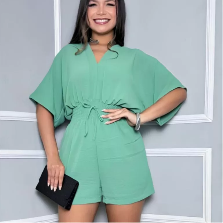 Macaquinho Tecido Duna Feminino Casual – Man