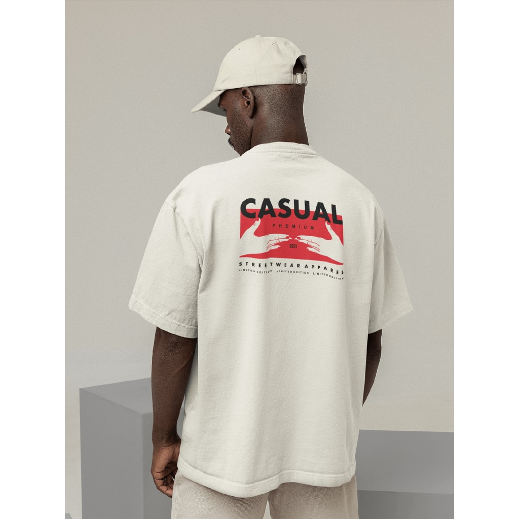 Camisa Camiseta Oversize Streetwear Masculino e Feminino Treino e Dia a Dia Preto e Off Whte Estampa