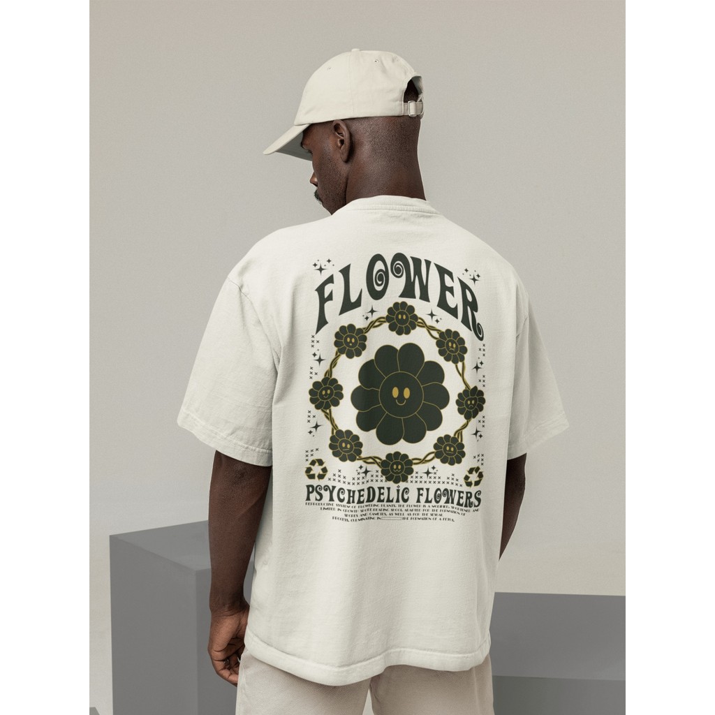 Camisa Camiseta Oversize Streetwear Masculino e Feminino para Treino e Dia a Dia Preto e Off Whte Es