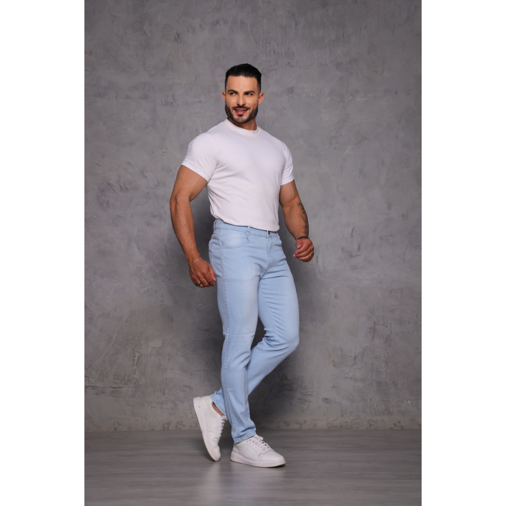 Calça Jeans Masculina Skinny Slim com Lycra Elastano Promoção