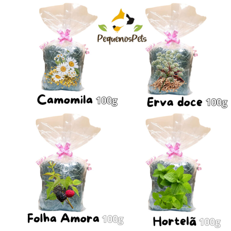 Kit Feno saborizado para coelhos, porquinhos da í