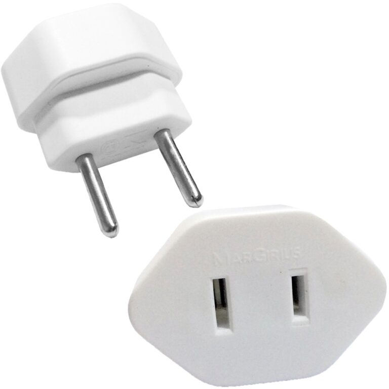 2 Adaptador 2 Pinos 10a Chato Americano P/ Redondo