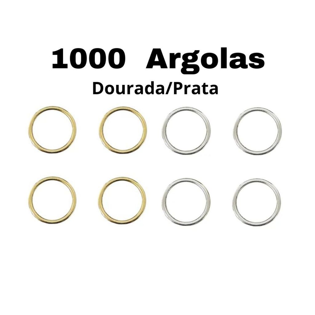 Argola de metal 10mm 13mm 18mm para alça de sutiã 1000 unidades.