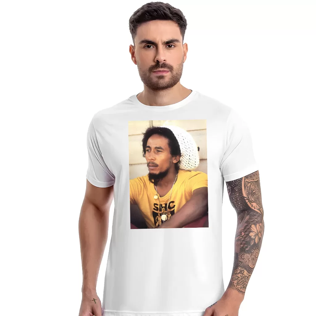 Camiseta Unissex – Bob -Marley, Reggae Rastafári