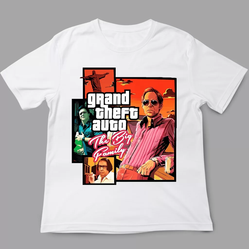 Camiseta branca grande familia – Agostinho Auto Grande, Game