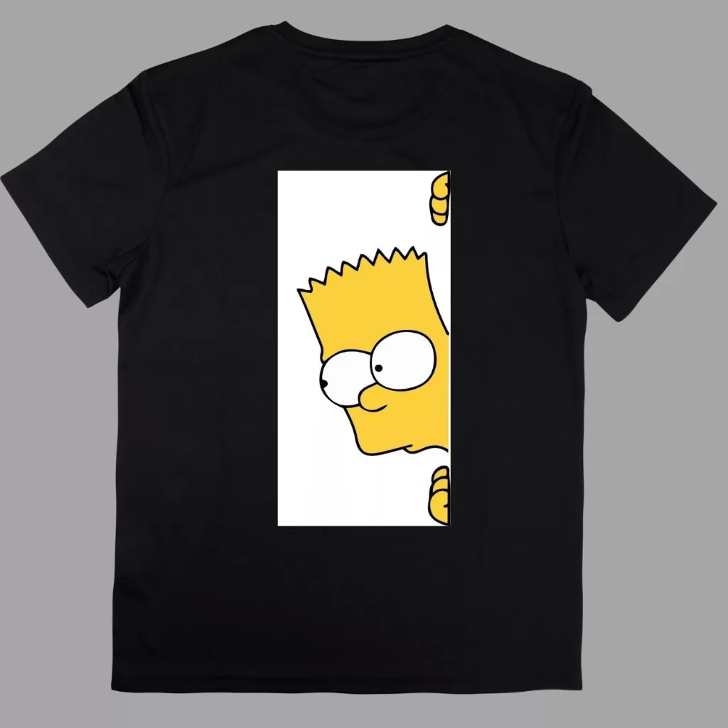 Camiseta simpson bart Preta Estilosa Descolada