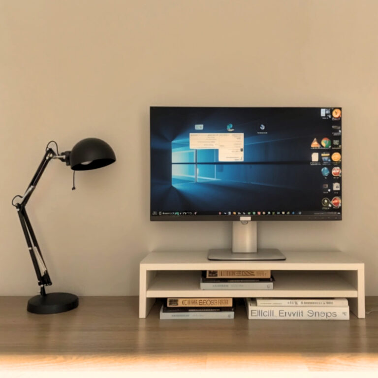 Suporte de mesa duplo para monitor Branco 50x20x12