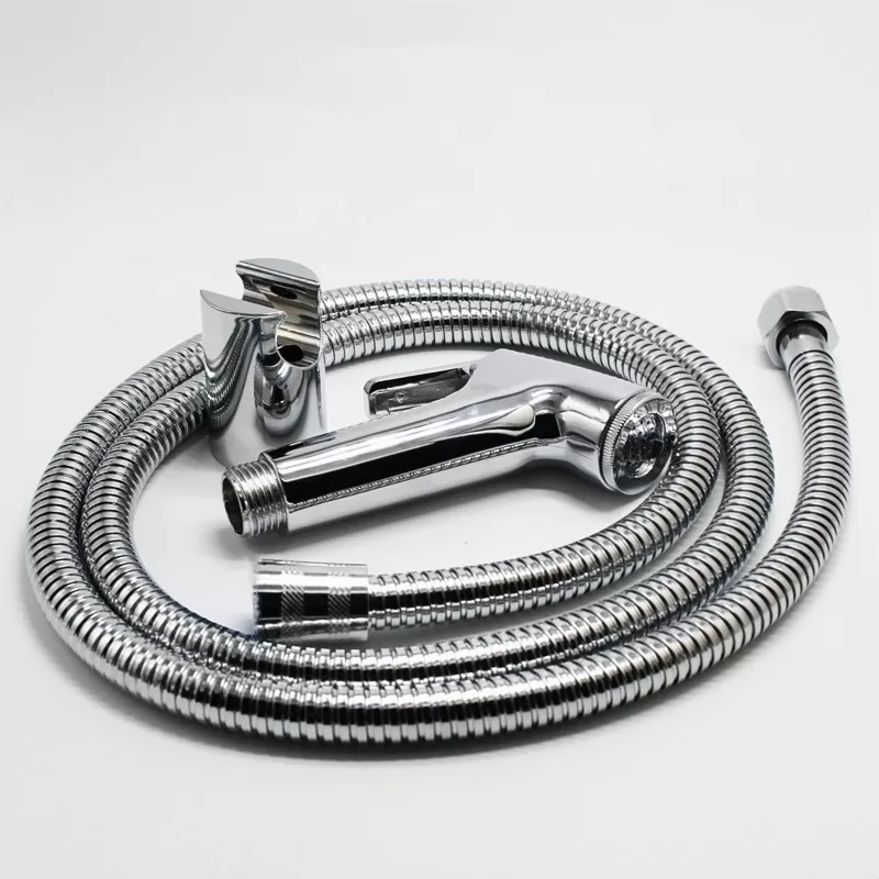 Ducha Higiênica Para Banheiro Completa Luxo  Inox  1,2m Chuveirinho Privada