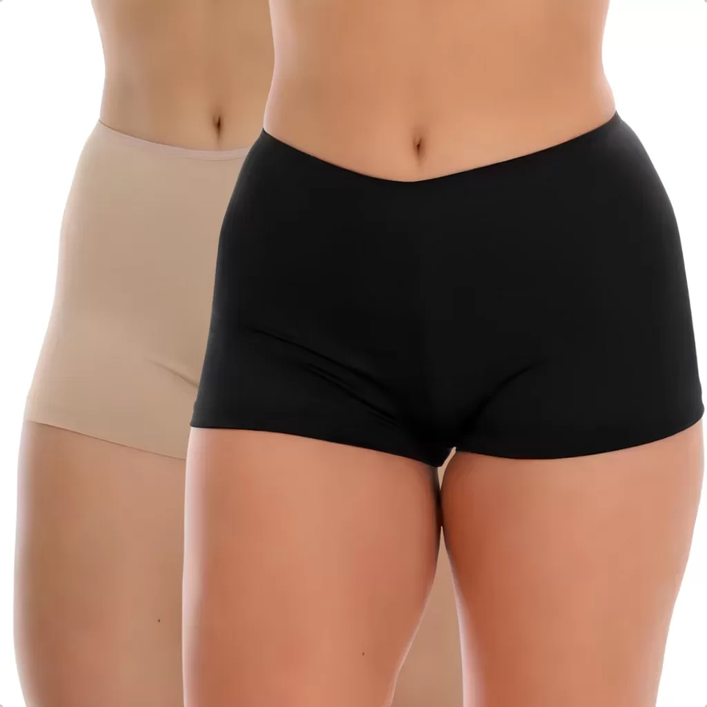 Kit 2 Anágua Segunda Pele Short Bermuda Vestido Saia Feminina Saiote Microfibra Lingerie Conforto 11