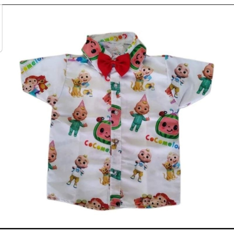 camisa social cocomelon tam 2.3 anos