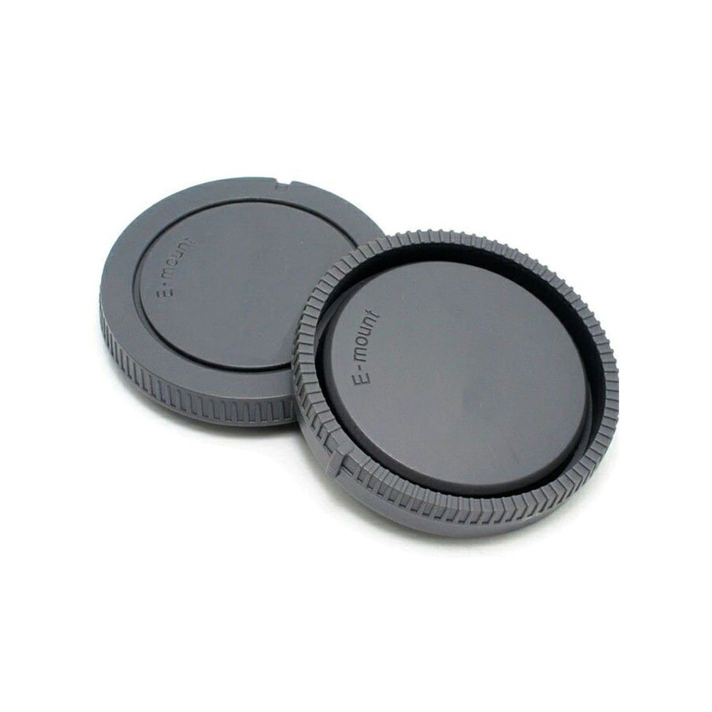 Kit Tampa Traseira Lente + Tampinha Frontal Corpo Câmeras Sony Sem Logo Protetor Proteção Sensor e A