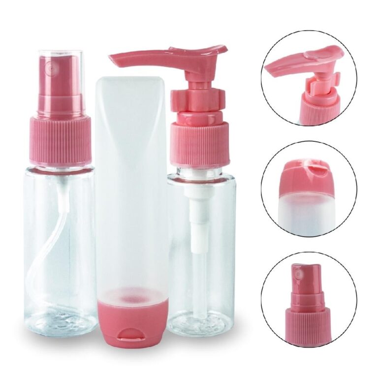 Kit 3 Frasco Higiene Spray Pump Bisnaga Viagem Cre