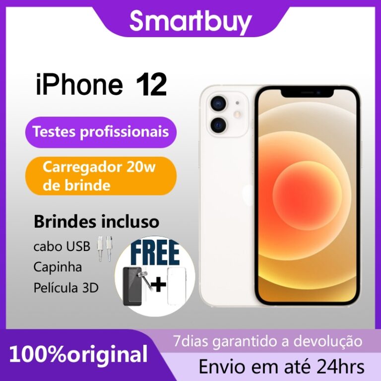 iPhone 12 64GB ou 128GB Vitrine Carregador Garanti