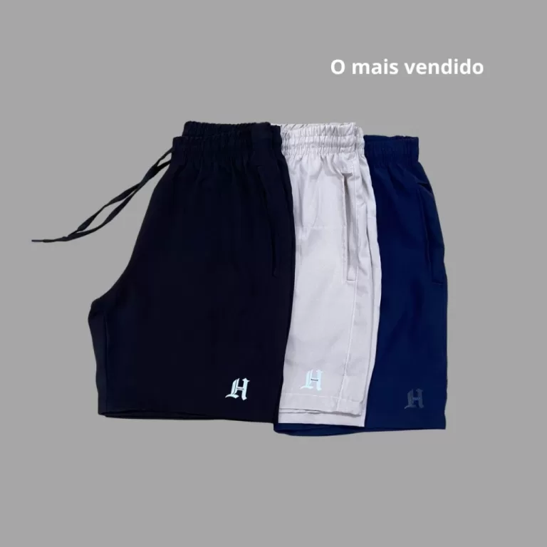 Kit 3 Shorts Tactel Masculino